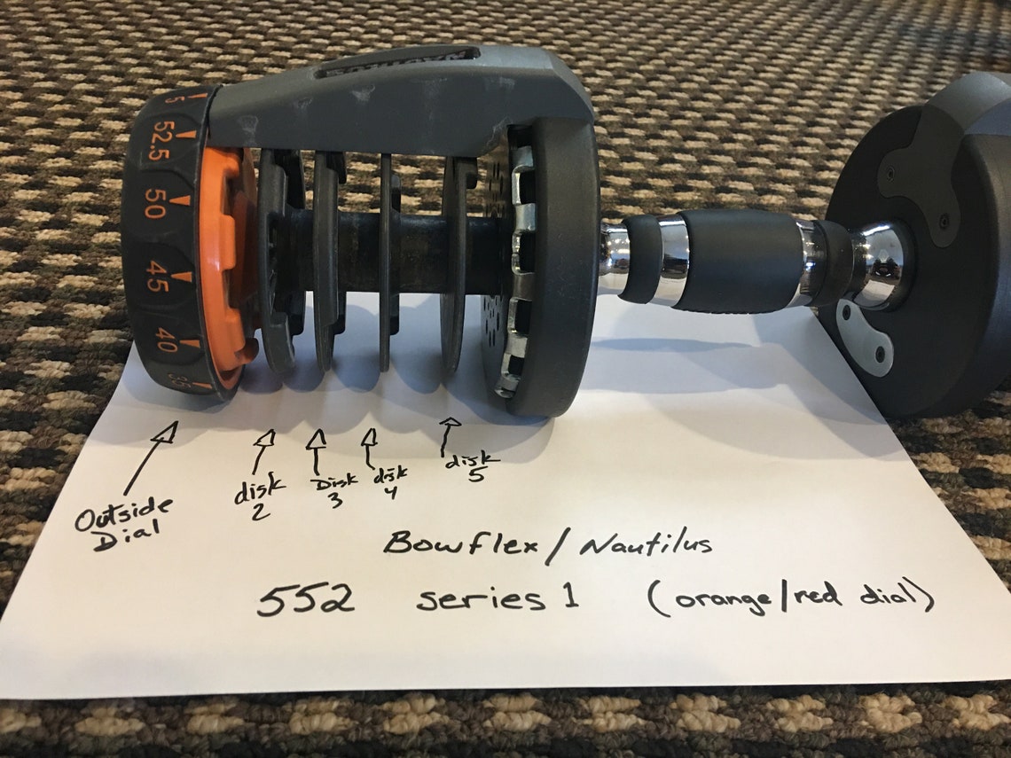 Bowflex/nautilus Disc Selecttech 552 Dumbbell Series 1, Replacement Discs 2,3,4,5. PLA 3D Print