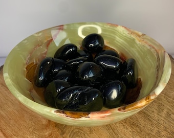 Large Black Obsidian Polished Crystal Tumbled Stones