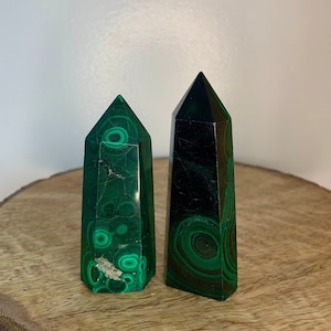 3+ Inch Malachite Crystal Polished Mineral Tower Carving ( YOU CHOOSE )