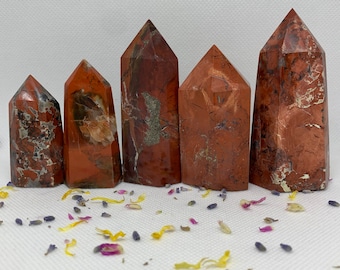 Red Jasper Crystal Polished Carved Towers / Points ( YOU CHOOSE )