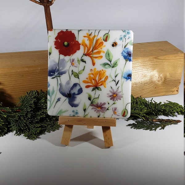 Fused Glass Tiles - Etsy