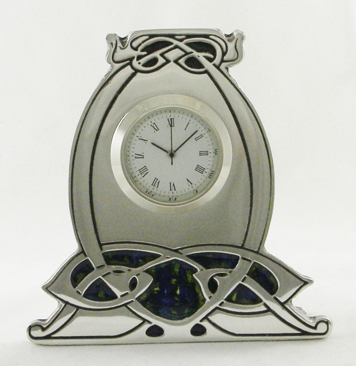 Archibald Knox Miniature Pewter Clock Art Nouveau Design Made Etsy UK