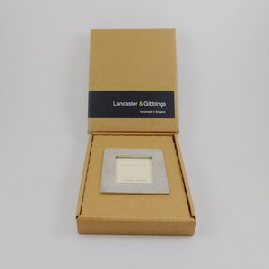 English Pewter 'hedgerow' Design Miniature Square Photo Frame Made in ...