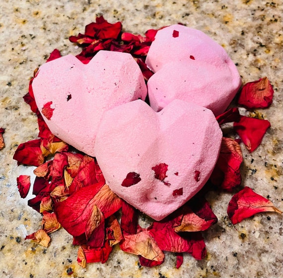 Heart Shower Steamers (3-Pack) | Aromatherapy Shower Tablets | Stress Relief & Relaxation | Handmade Self-Care Gift