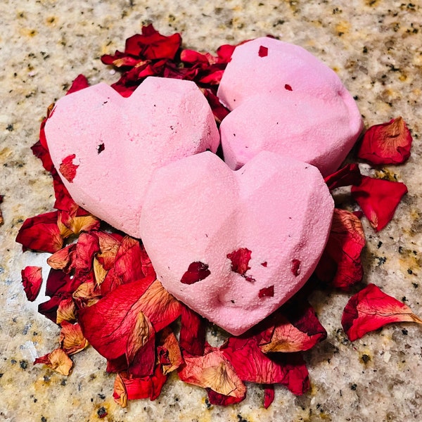 Heart Shower Steamers (3-Pack) | Aromatherapy Shower Tablets | Stress Relief & Relaxation | Handmade Self-Care Gift
