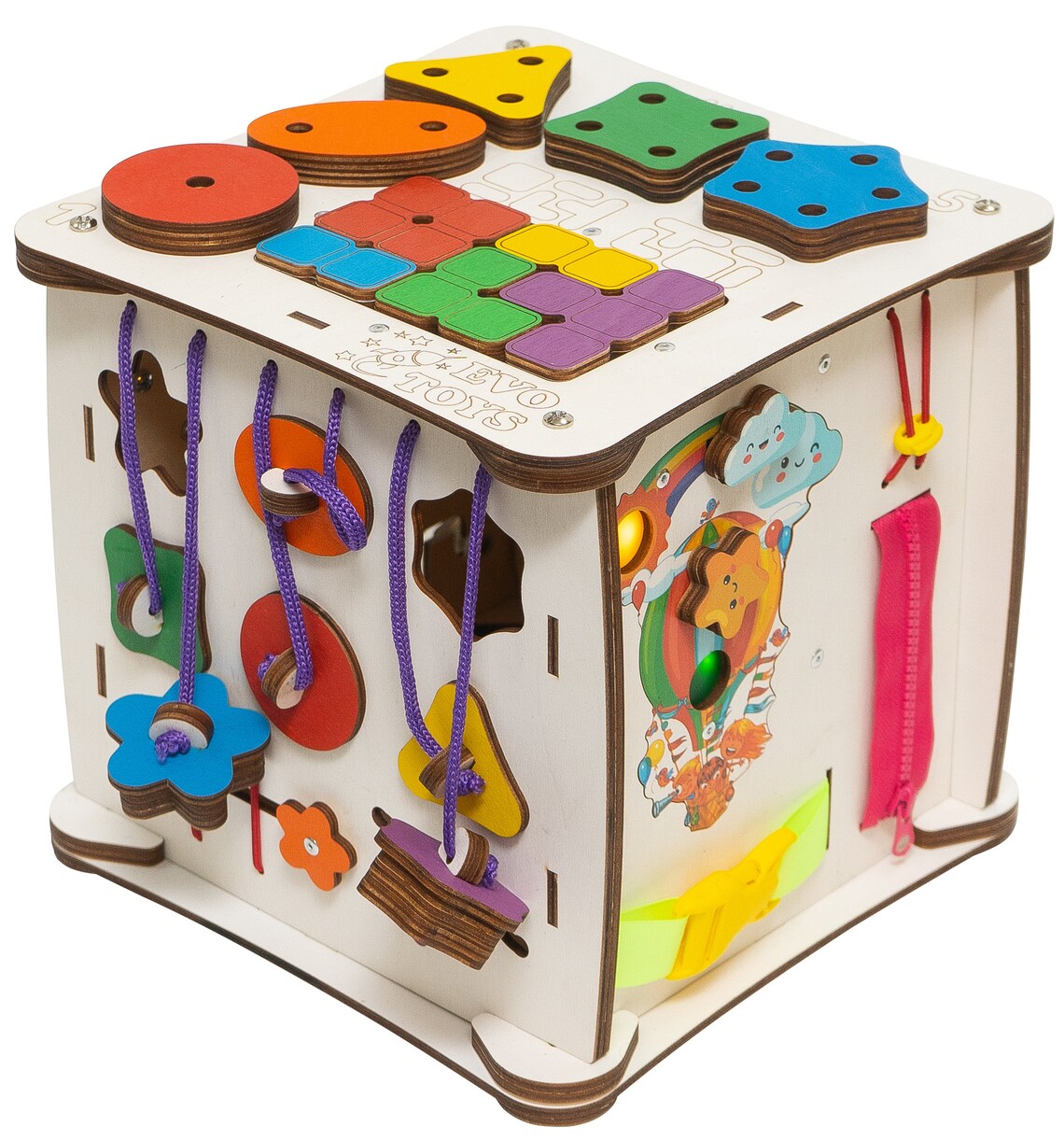 Busy Cube Medium Montessori Educational Activity Cube Etsy