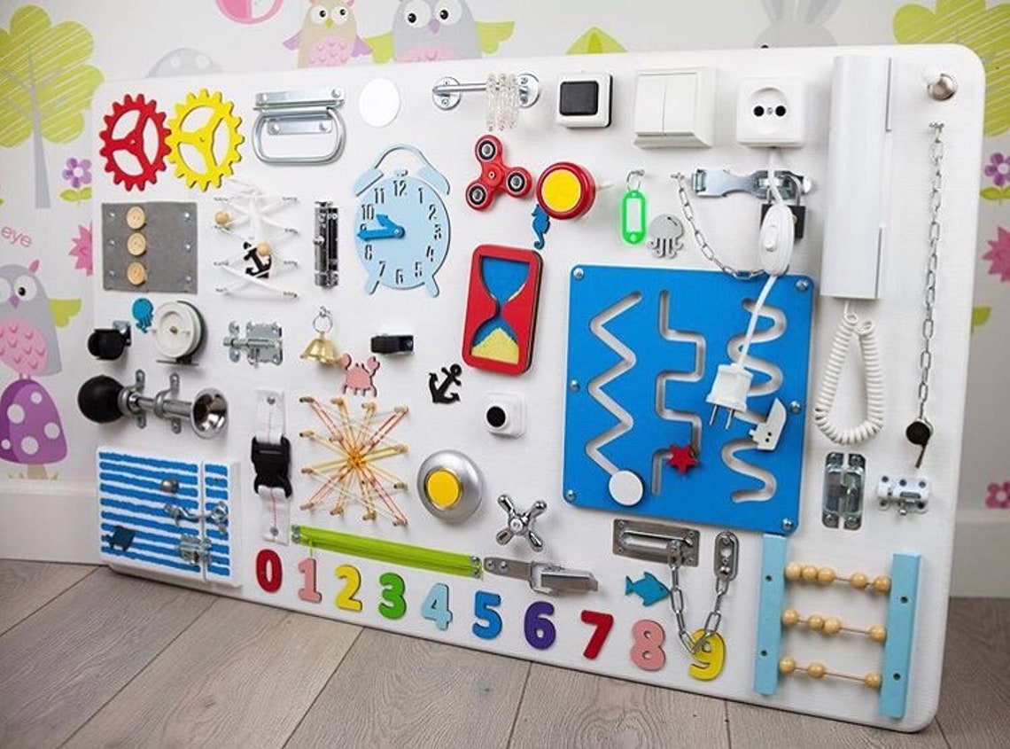 Busy board for kindergarten busy board Sensory wall toy for Etsy