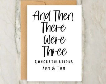 And Then There Were New Baby Card | Personalised Greeting Card | Custom Card | New Parents | Congratulations | A6 | 5x7