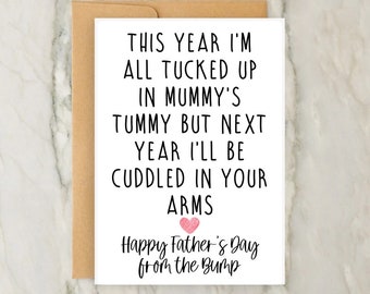 Happy Father’s Day From The Bump Card | Dad To Be | Daddy To Be | Pregnancy | Greeting Card | A6 | 5x7