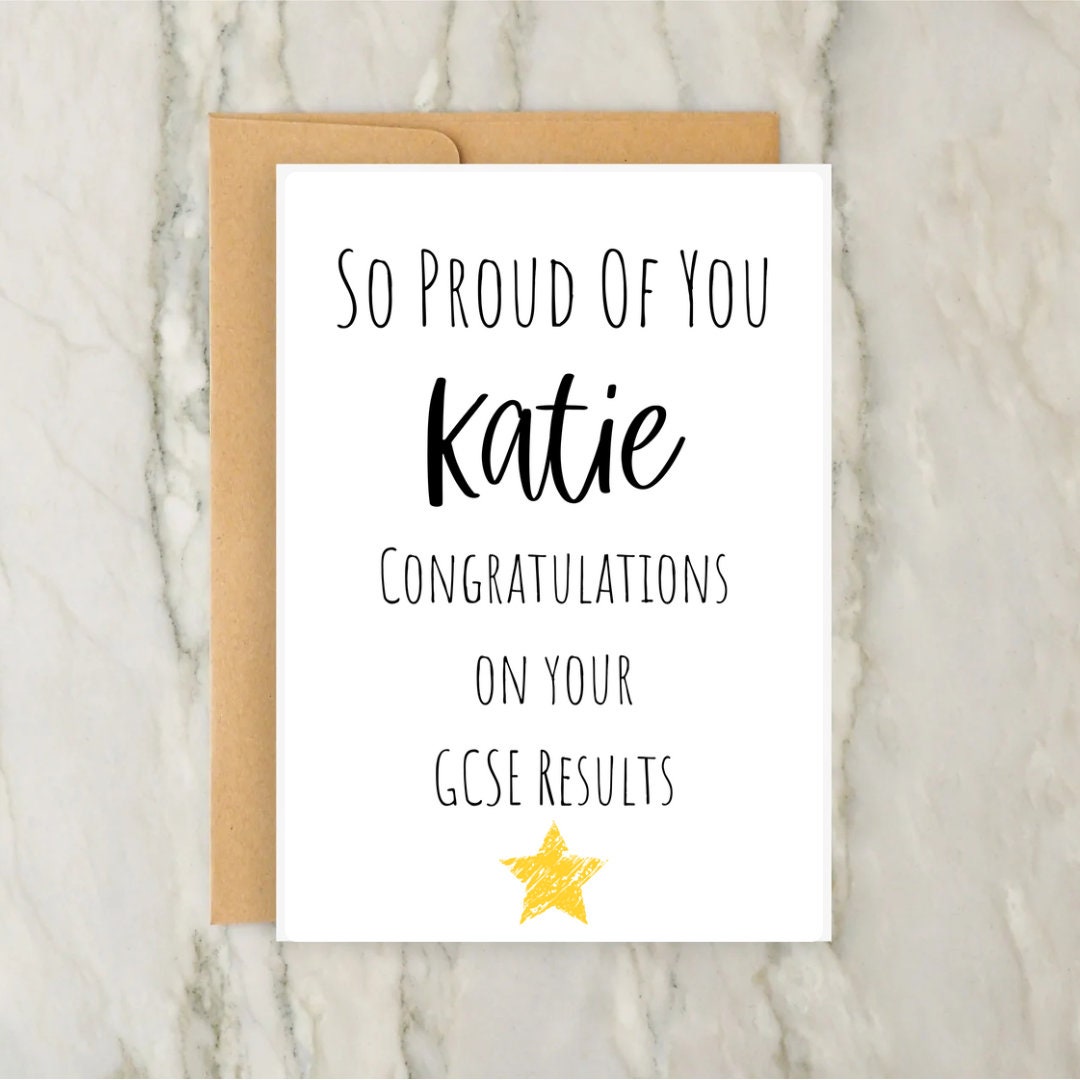 So Proud of You on Your GCSE Results Card | Personalised ...