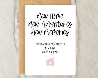 New Home, New Memories New Home Card | Personalised Greeting Card | New House | New Home Card | Housewarming Card | A6 | 5x7