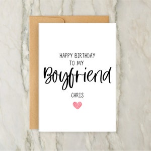 Tarjeta de cumpleaños para novio / Tarjeta de felicitación familiar personalizada / Tarjeta personalizada / Pareja / Pareja / A6 / 5x7