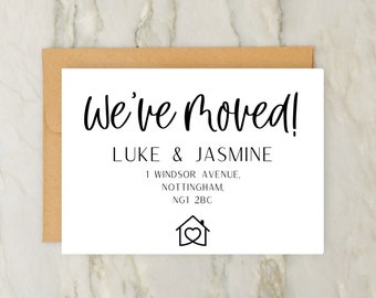 We’ve Moved House | I’ve Moved House | We’re Moving | I’m Moving | Personalised Change Of Address Cards | New House | A6