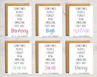 You’re Amazing Card | Thank You Card | Appreciation Card | Proud of You | This Is A Reminder You’re Amazing | A6 | 5x7