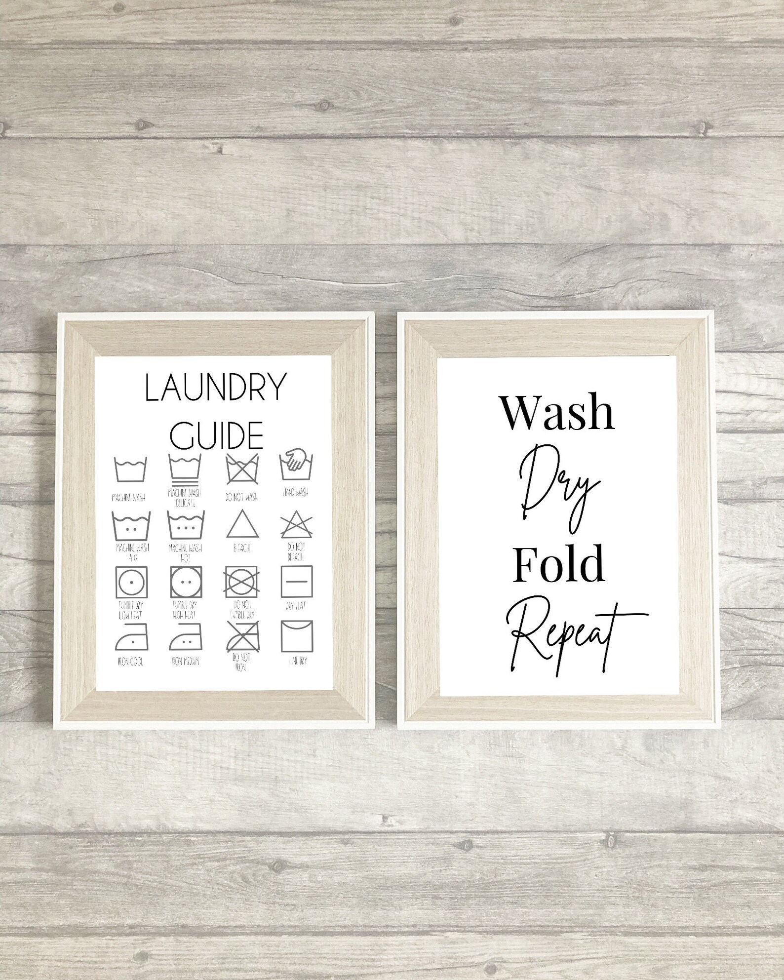 Wash Dry Fold Repeat Laundry Print | Utility Room Wall Art | Home Decor ...