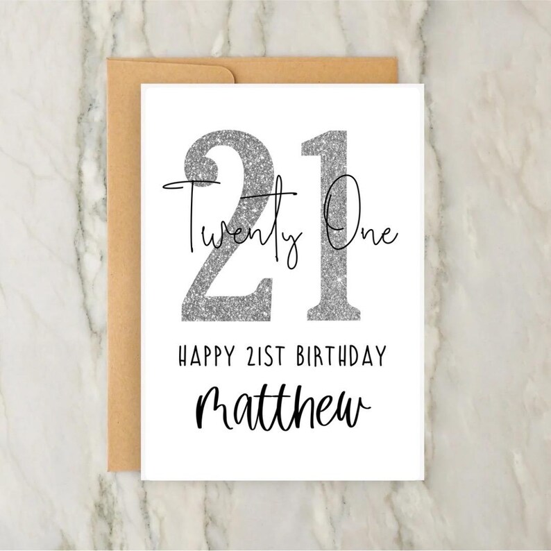 21st Birthday Card | Personalised Greeting Card | Custom Card | Card ...