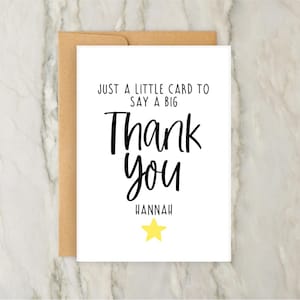 Una pequeña tarjeta para agradecerte / Tarjeta de felicitación personalizada / Tarjeta personalizada / Tarjeta de agradecimiento / Agradecimiento / A6 / 5x7