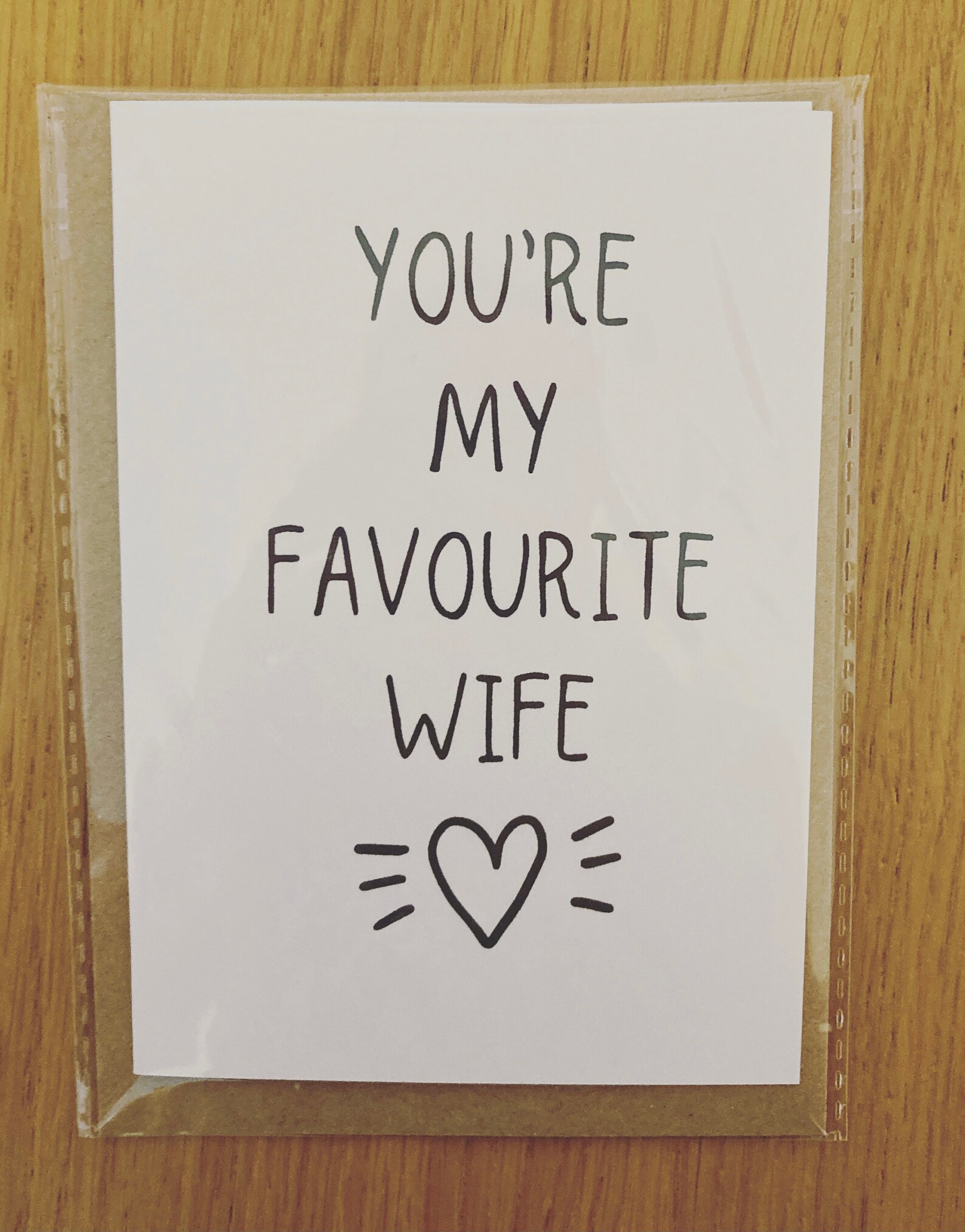 Youre My Favourite Wife Card. Anniversary Card. Couple/Love Etsy