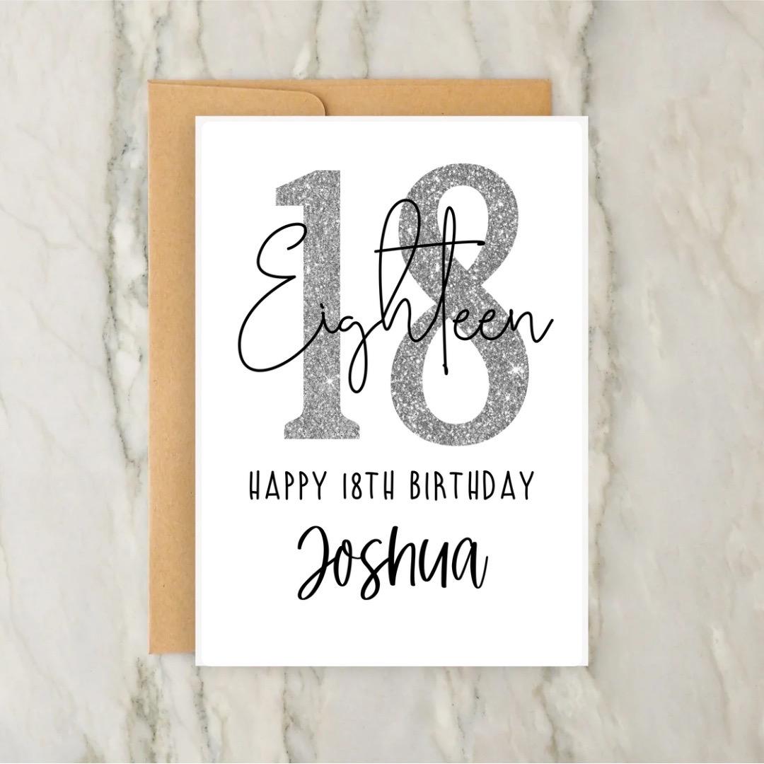 Biglietto Di Auguri Per 18° Compleanno Con Scritta Surprise: Cartolina Quadrata 15x15 Cm Con Busta Bianca, Regalo Per Diciottenni