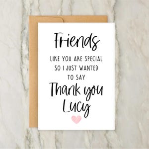 des amis comme vous sont une carte de remerciement spéciale | Carte de voeux personnalisée | carte personnalisée | Appréciation | A6 | 5 x 7