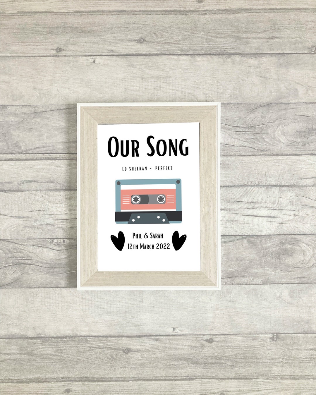 Our Song Print Personalised Wedding Song Wall Art Custom Etsy UK