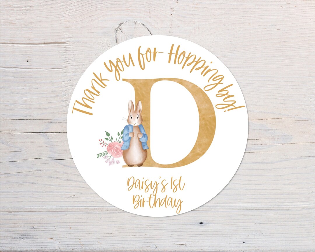 Peter Rabbit Name Labels Peter Rabbit Birthday Labels | Personalised Children’s Party Favours ...