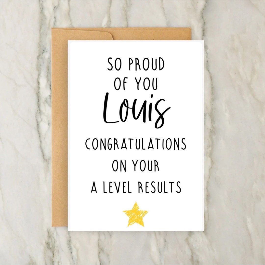 So Proud of You on Your A Level Results Card | Personalised ...