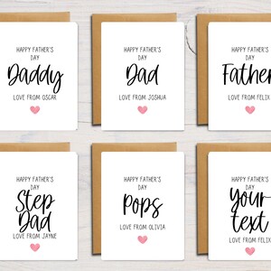 Tarjeta del Día del Padre / Tarjeta de felicitación personalizada / Tarjeta personalizada / Papá / Papi / Padre / Padrastro / A6 / 5x7