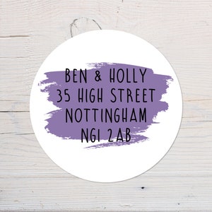 Colour Address Labels | Personalised Stickers | Custom Circular Labels | Round 37mm
