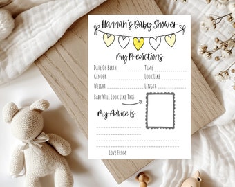 Baby Shower Prediction Game Cards | Personalised Party Games | Mummy To Be | Mum To Be Advice Cards | Pregnancy | A6