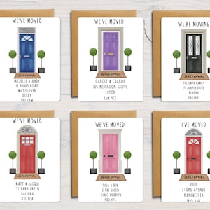 Ci siamo trasferiti / Design della porta d'ingresso / Mi sono trasferito / Ci stiamo trasferendo / Mi sto trasferendo / Nuova casa / Biglietti di cambio indirizzo personalizzati / A6
