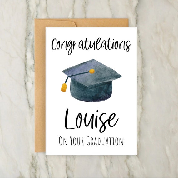 Wishes & Kisses Handmade Greetings Card - Congrats Graduation Wishes & Kisses Handmade Greetings Card - Congrats Graduation