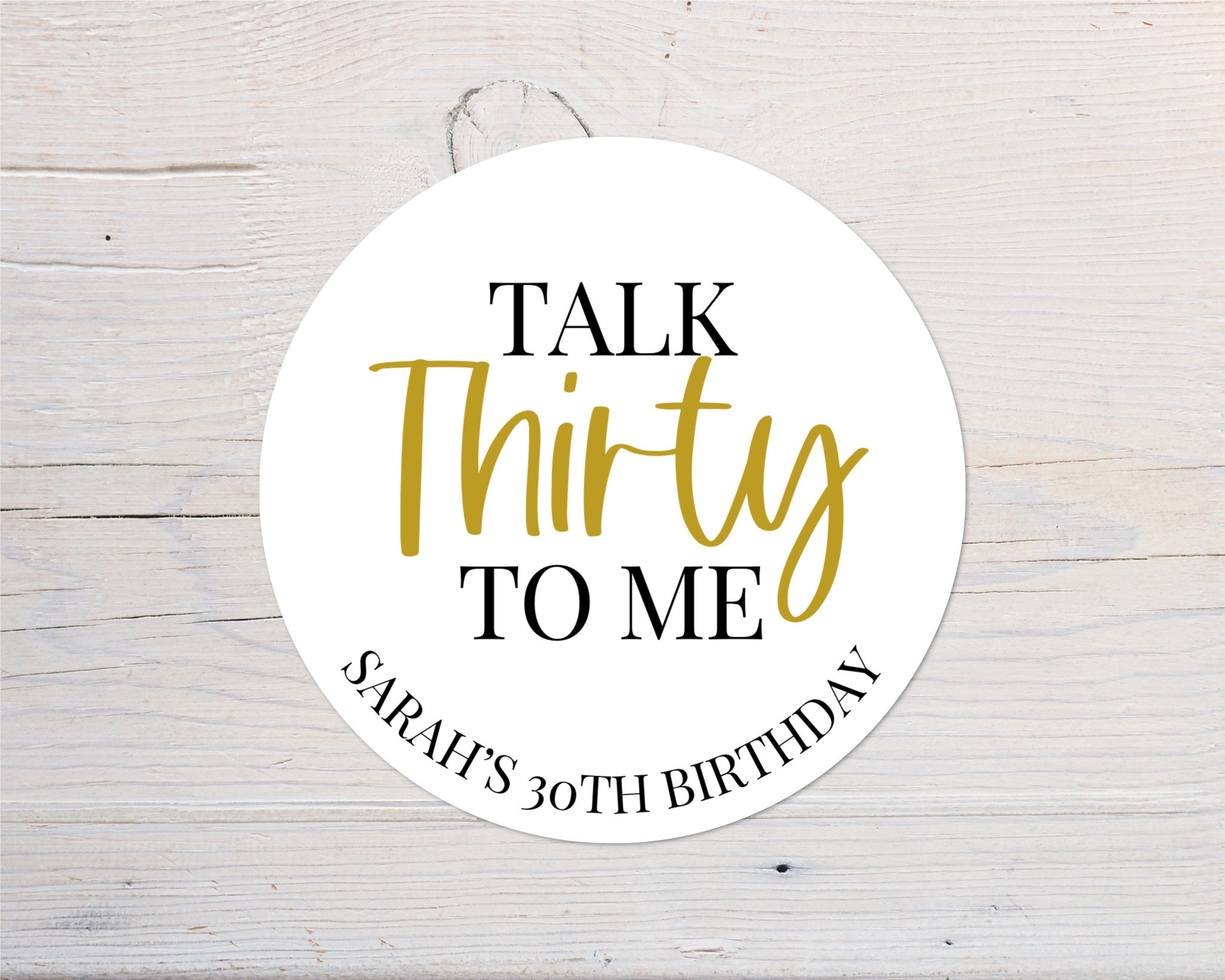 30th Sticker Talk Thirty to Me Birthday Labels | Personalised 30th Birthday Stickers ...