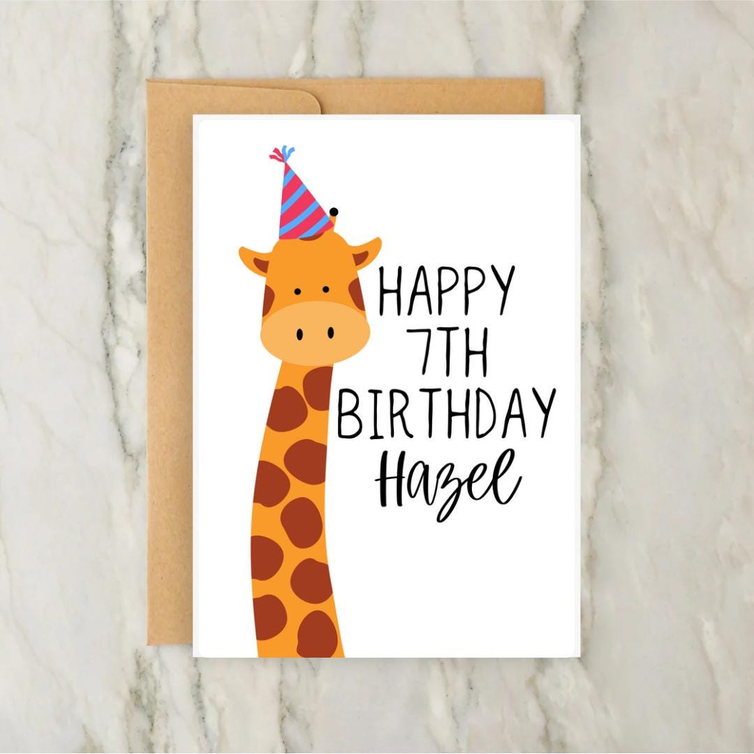 giraffe-birthday-card-personalised-children-s-greeting-card-custom-age-card-animal-safari-kids-a6-5x7-etsy for Free Printable Giraffe Birthday Card Giraffe Birthday Card | Personalised Children's Greeting Card | Custom Age Card | Animal | Safari | Kids | A6 | 5x7 - Etsy for Free Printable Giraffe Birthday Card
