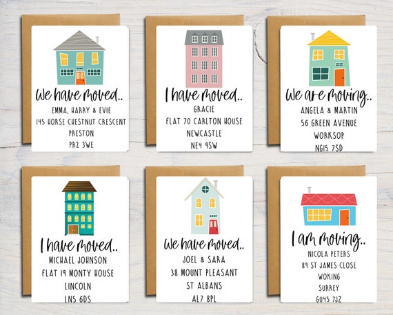 thumbnail image 2 of Change Of Address Cards – A6 Postcard Packs With Envelopes, Perfect For Moving House Announcements 2 of 14