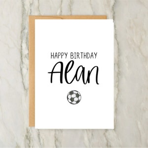 carte d'anniversaire de football | Carte de voeux personnalisée | carte personnalisée | Sportifs | Adultes | Enfants | A6 | 5 x 7