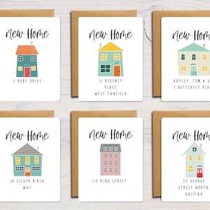 Nieuwe adreskaart | Gepersonaliseerde wenskaart | Nieuw huis | Nieuwe thuiskaart | Inwijdingsfeestkaart | A6 | 5 x 7"