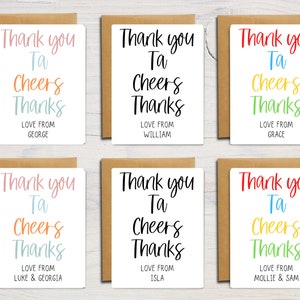 Thank You Card | Personalised Greeting Card | Custom Thanks Card | Appreciation | A6 | 5x7
