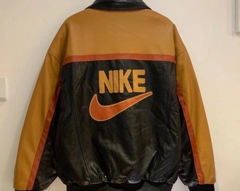 nike leather jacket mens