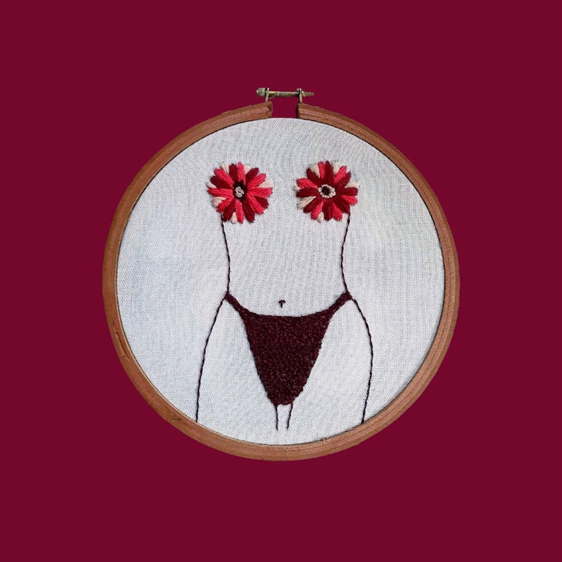 Pdf Embroidery Pattern Naked Woman Body Embroidery Girl Etsy