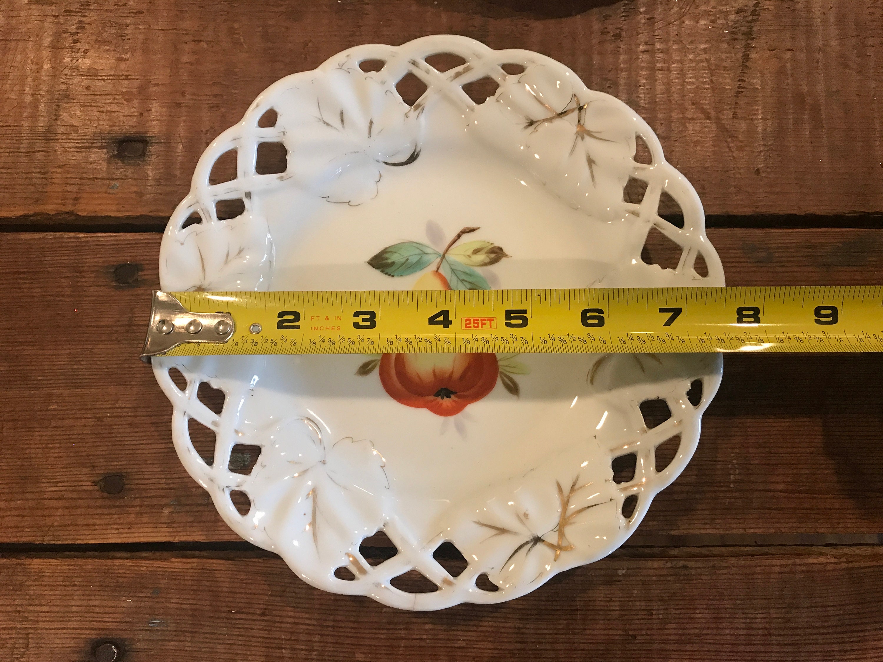 Set of 2 antique fruit plates Etsy