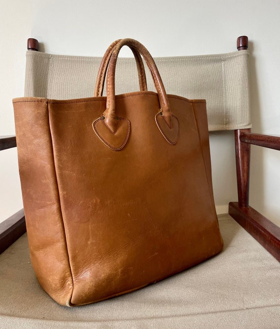 Vintage 1970s L.L Bean Boat and Tote All Leather Bag, Made Vintage 1970s L.L Bean Boat and Tote All Leather Bag, Made
