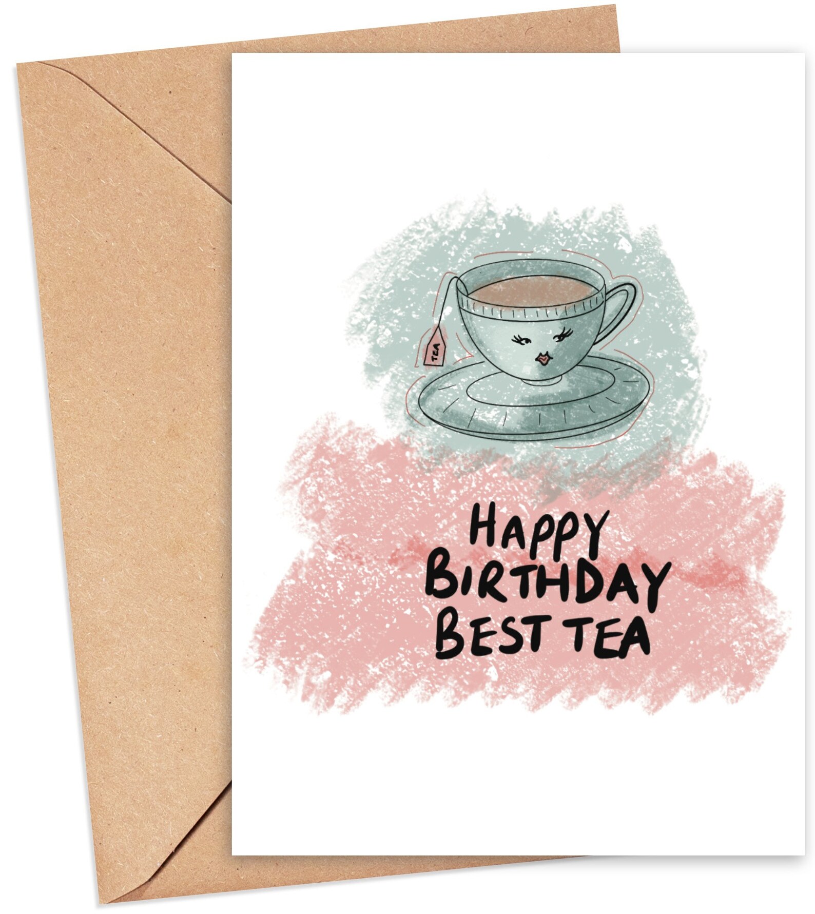 Happy Birthday BestTea Funny Birthday card Etsy