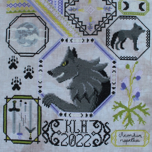 Werewolf Sampler - PDF Cross Stitch Pattern