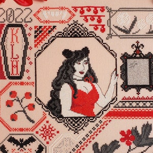Vampire Sampler Vampire Sampler Cross Stitch Pattern - Modern Quaker Motifs - Halloween ...
