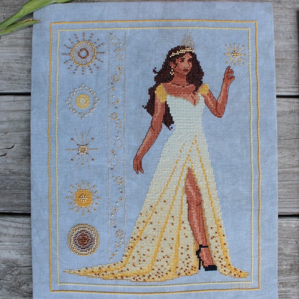 Sun - Celestial Ladies Cross Stitch Pattern - PDF Delivery