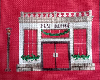 Post Office, Winter on Main Street - PDF Cross Stitch Pattern