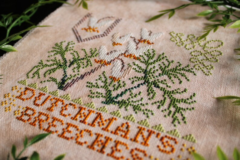 Dutchman Thread Dutchman's Breeches - Spring Ephemerals Cross Stitch Pattern ...