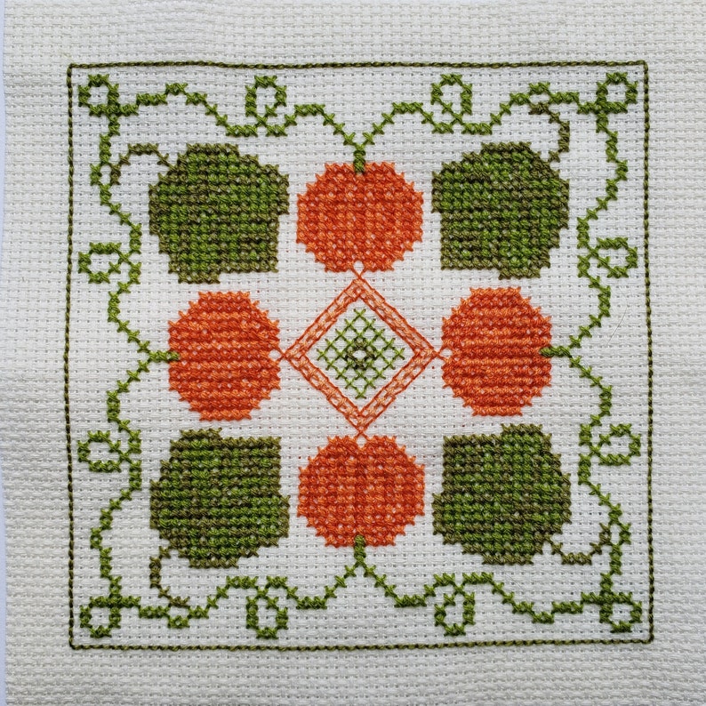 Pumpkin Biscornu PDF Cross Stitch Pattern image 7