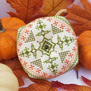 Pumpkin Biscornu PDF Cross Stitch Pattern image 9